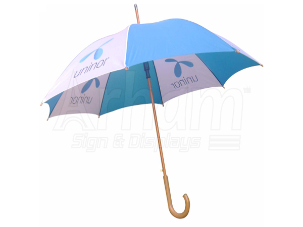 Premium Wooden J Hand Umbrella